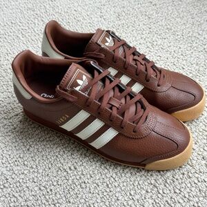 Adidas Brown and White Men's Sneakers